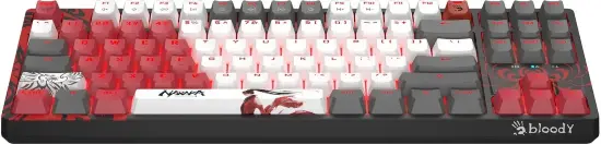 Клавиатура A4Tech Bloody S87 Naraka проводная USB черный/красный