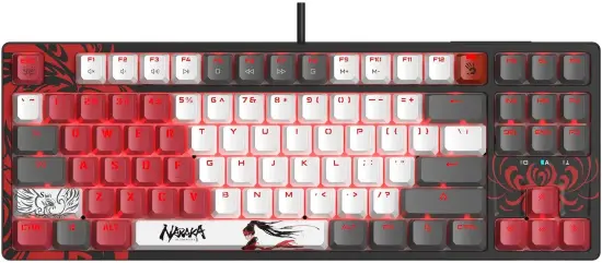Клавиатура A4Tech Bloody S87 Naraka проводная USB черный/красный