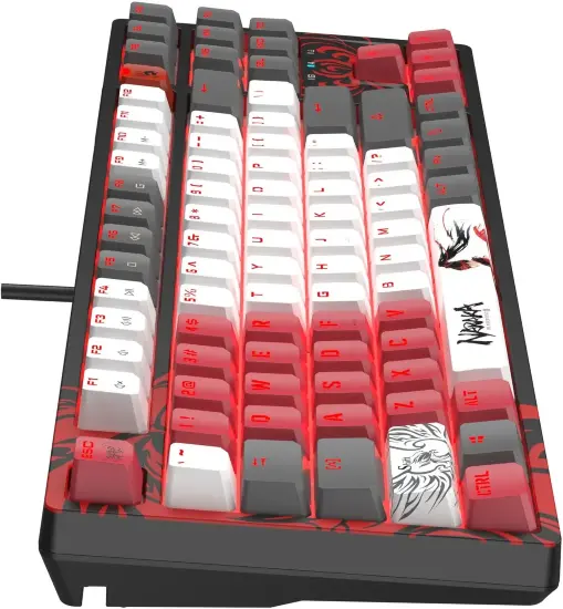 Клавиатура A4Tech Bloody S87 Naraka проводная USB черный/красный